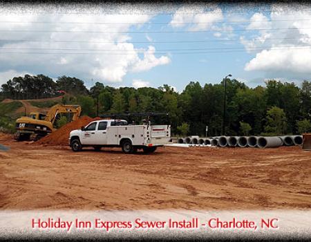 Holiday Inn Express Sewer Install - Charlotte, NC